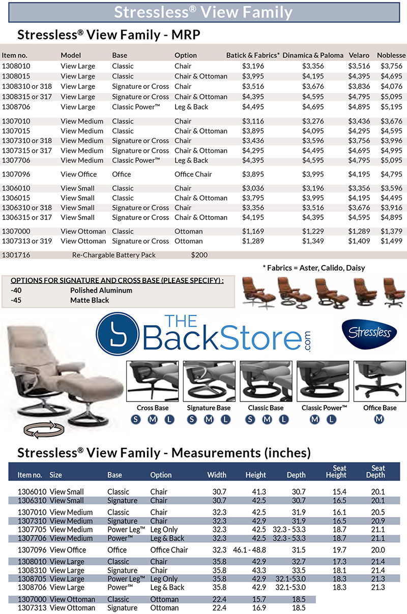 Stressless View Leather Recliner Chair and Ottoman by Ekornes