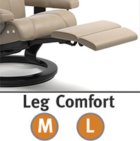 Stressless Mayfair LegComfort Power Extending Footrest with Classic Wood Base