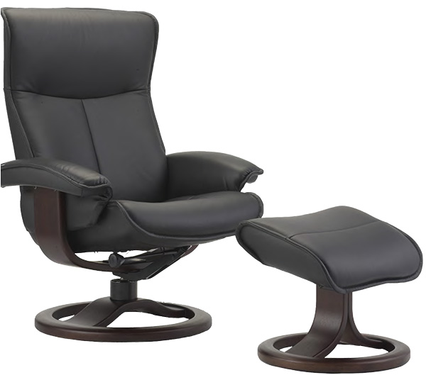 Fjords Senator R Frame Ergonomic Recliner Chair and Ottoman