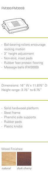 FM 300 / FM300 HumanScale Foot Machine Specifications and Dimensions