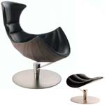 Fjords Lobster Ergonomic Recliner Chair and Ottoman by Hjellegjerde. C Frame Scandinavian Norwegian 