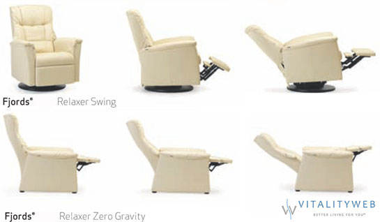 Fjords 855 Urke Ergonomic Relaxor Swing Zero Gravity Recliner Chair Norwegian Scandinavian Lounger