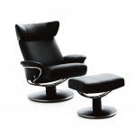 Stressless Jazz Medium Recliner Chair and Ottoman by Ekornes